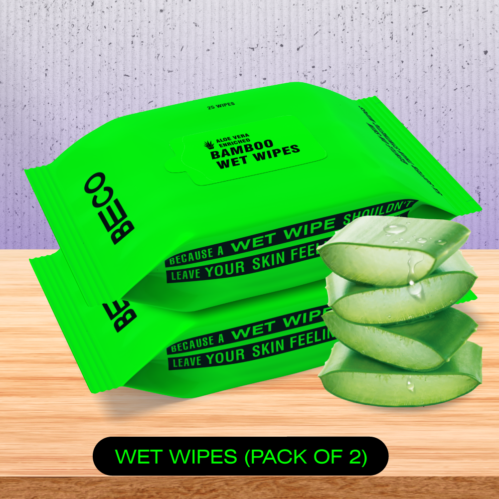 Aloe Infused Bamboo Wet Wipes | Pack of 2_
