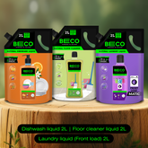 Refill Combo - Front load laundry, Floor Cleaner & Dishwash Liquid | 2+2+2 ltr