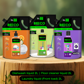 Refill Combo - Front load laundry, Floor Cleaner & Dishwash Liquid | 2+2+2 ltr