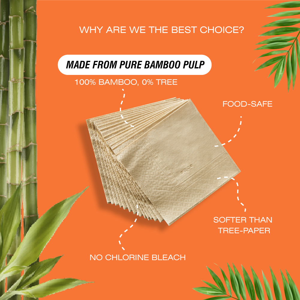 Bamboo Serving Napkins - 50 sheets_EMP