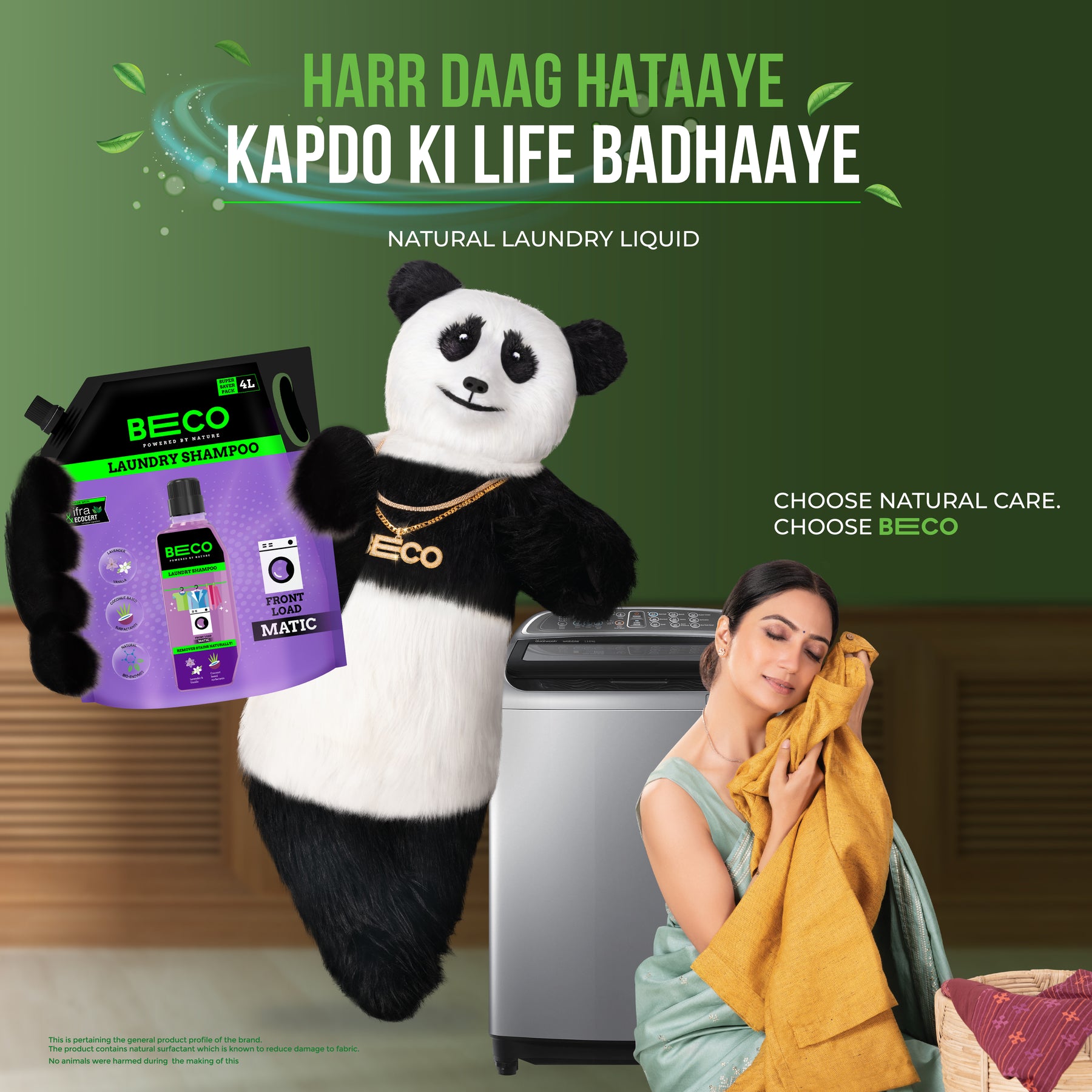 Beco Laundry Cleaner Liquid Shampoo Front Load 4 Ltr Refill