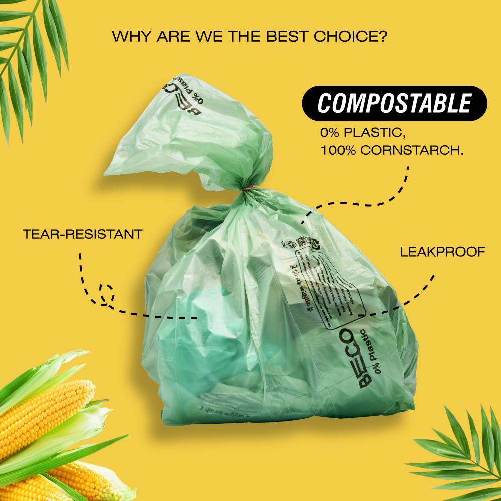 Compostable Garbage Bags - Small - 15 bags/roll_EMP