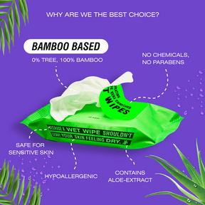Aloe Infused Bamboo Wet Wipes | Pack of 2_