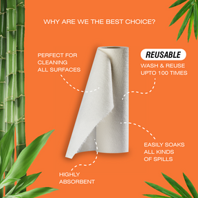 Reusable Bamboo Kitchen Towel - 20 Sheets_EMP