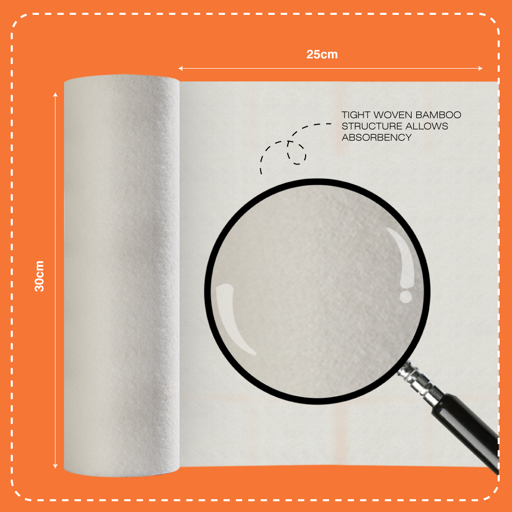 Reusable Bamboo Kitchen Towel - 20 Sheets_EMP