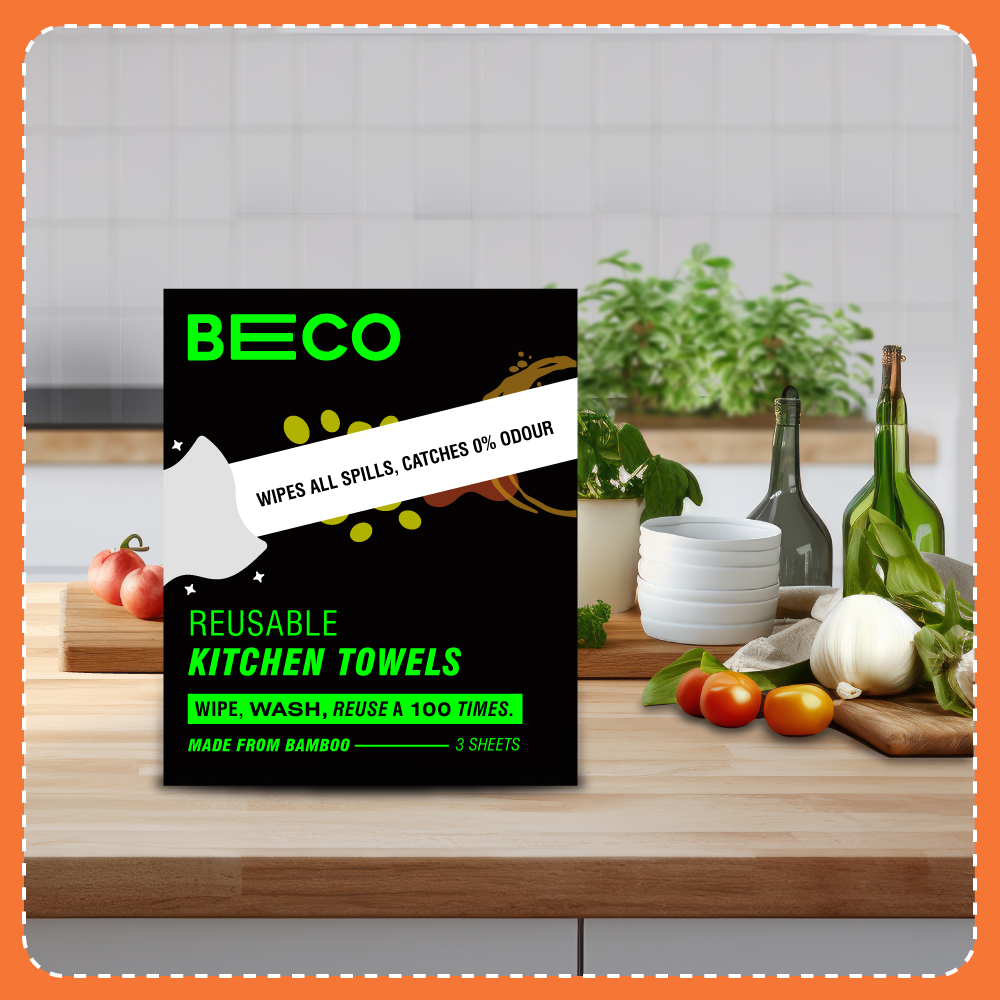 Reusable Bamboo Kitchen Towel - 3 Sheets