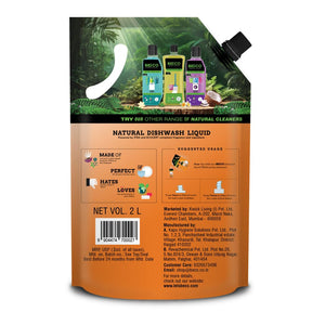 Natural Dishwash Liquid Refill - 2 litre !