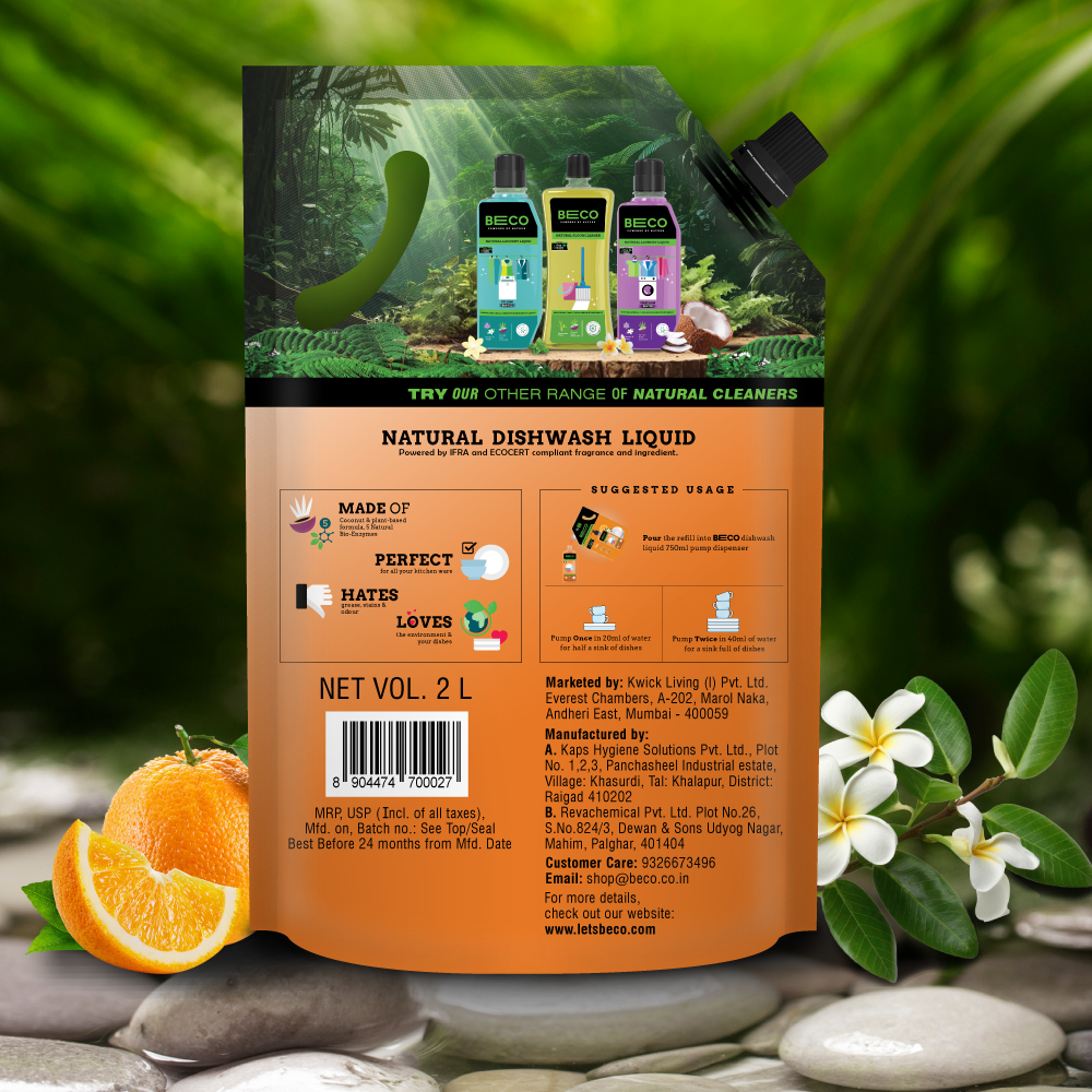 Natural Dishwash Liquid Refill - 2 litre_EMP