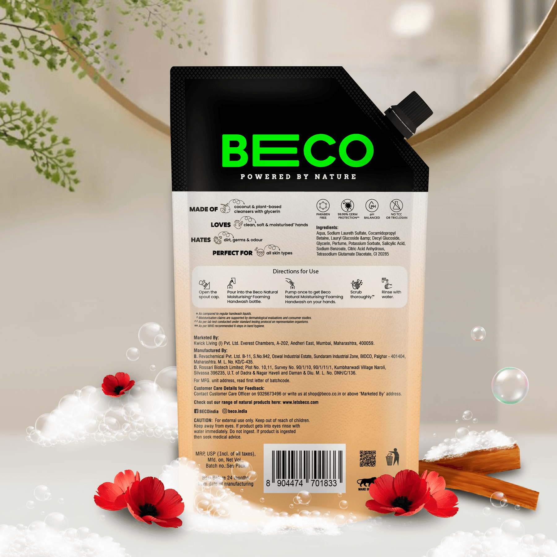 Natural Moisturising Foaming Handwash Refill 700 ML