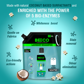 Beco Laundry Cleaner Liquid Shampoo Top Load 4 Ltr Refill