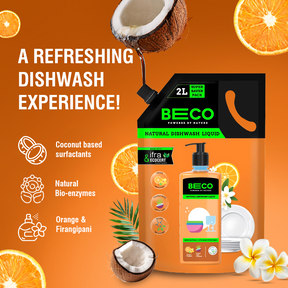 Natural Dishwash Liquid Refill - 2 litre !