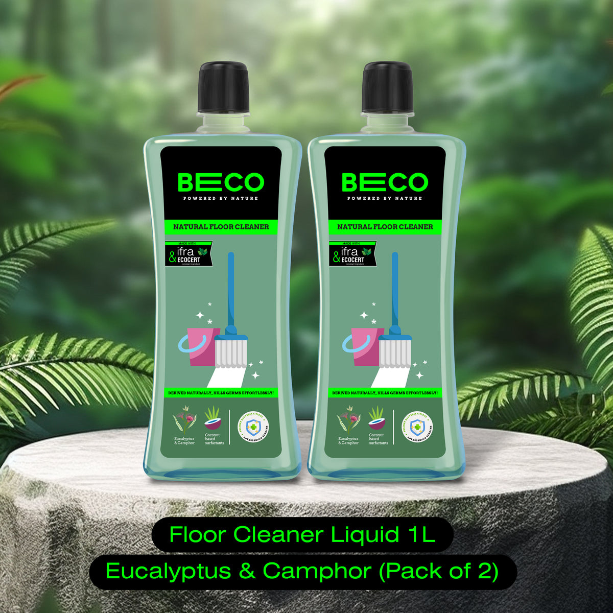 Natural Floor Cleaner Eucalyptus  1 Liter (Pack of 2)