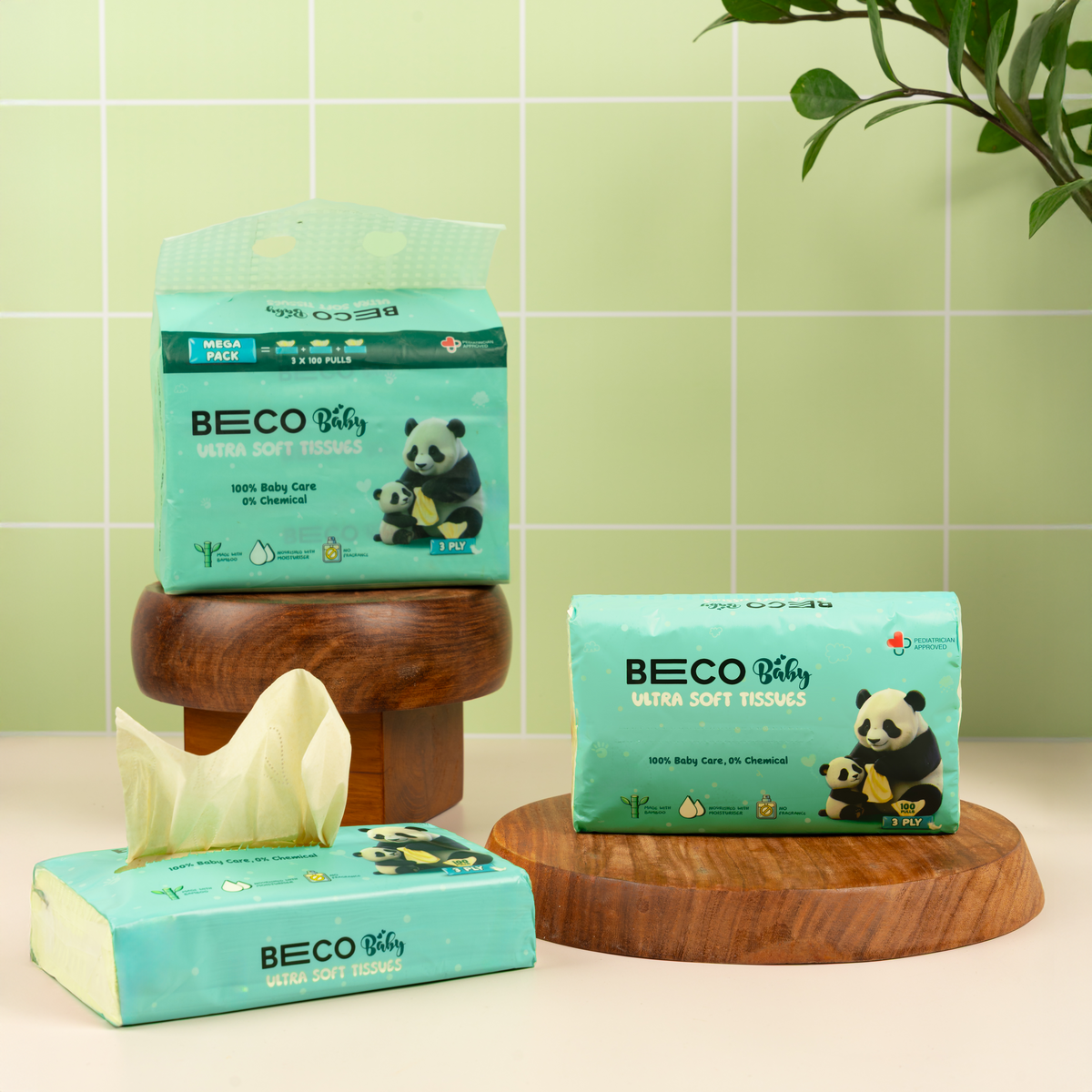 Ultra Soft Baby Tissues - 3 ply 100 Pulls Pack of 3