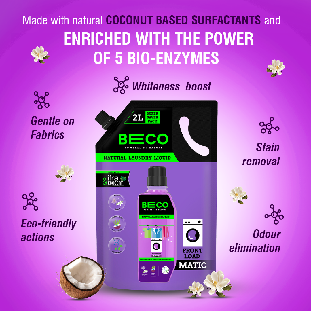 Natural Laundry Cleaner Liquid Refill | Front Load - 2 litre