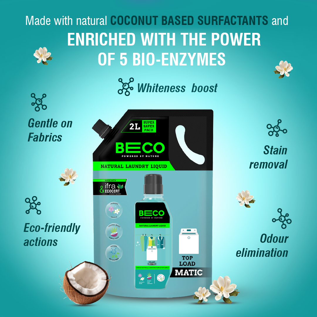 Natural Laundry Cleaner Liquid Refill | Top Load - 2 litre!