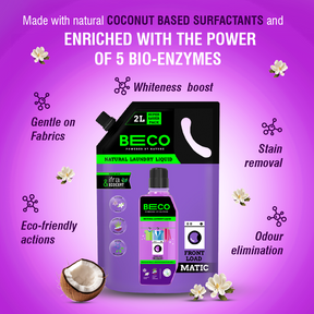 Natural Laundry Cleaner Liquid Refill | Front Load - 2 litre!