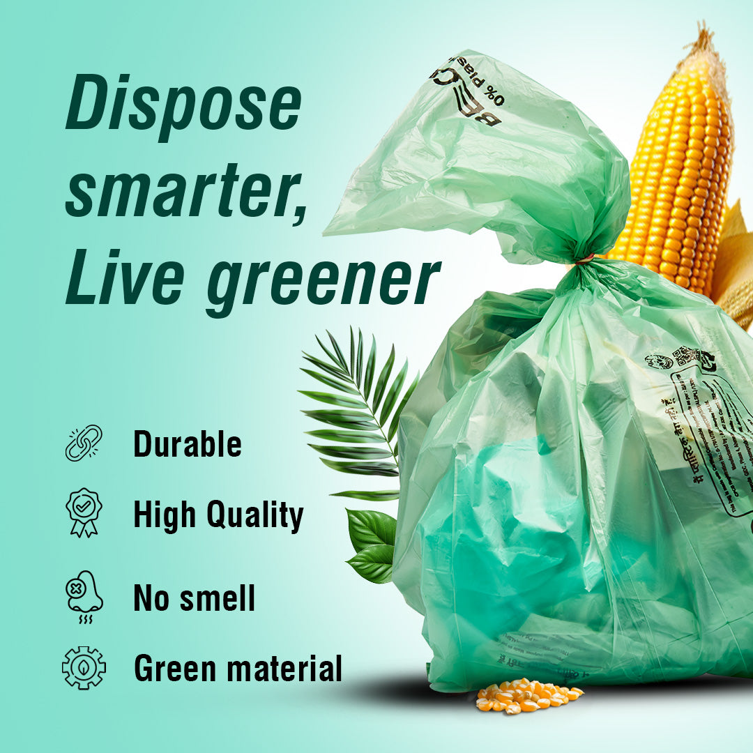 Compostable Garbage Bags - Large - 10 bags/roll_