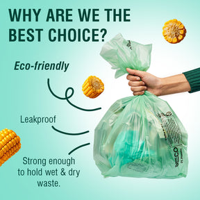 Compostable Garbage Bags - Large - 10 bags/roll_