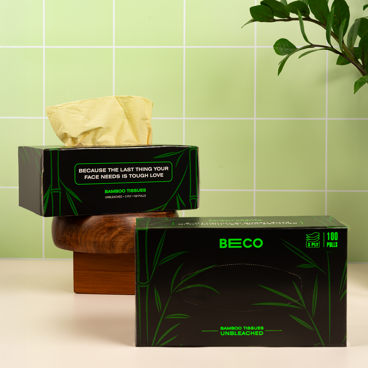 Bamboo Facial Tissue 100 Pulls 3ply