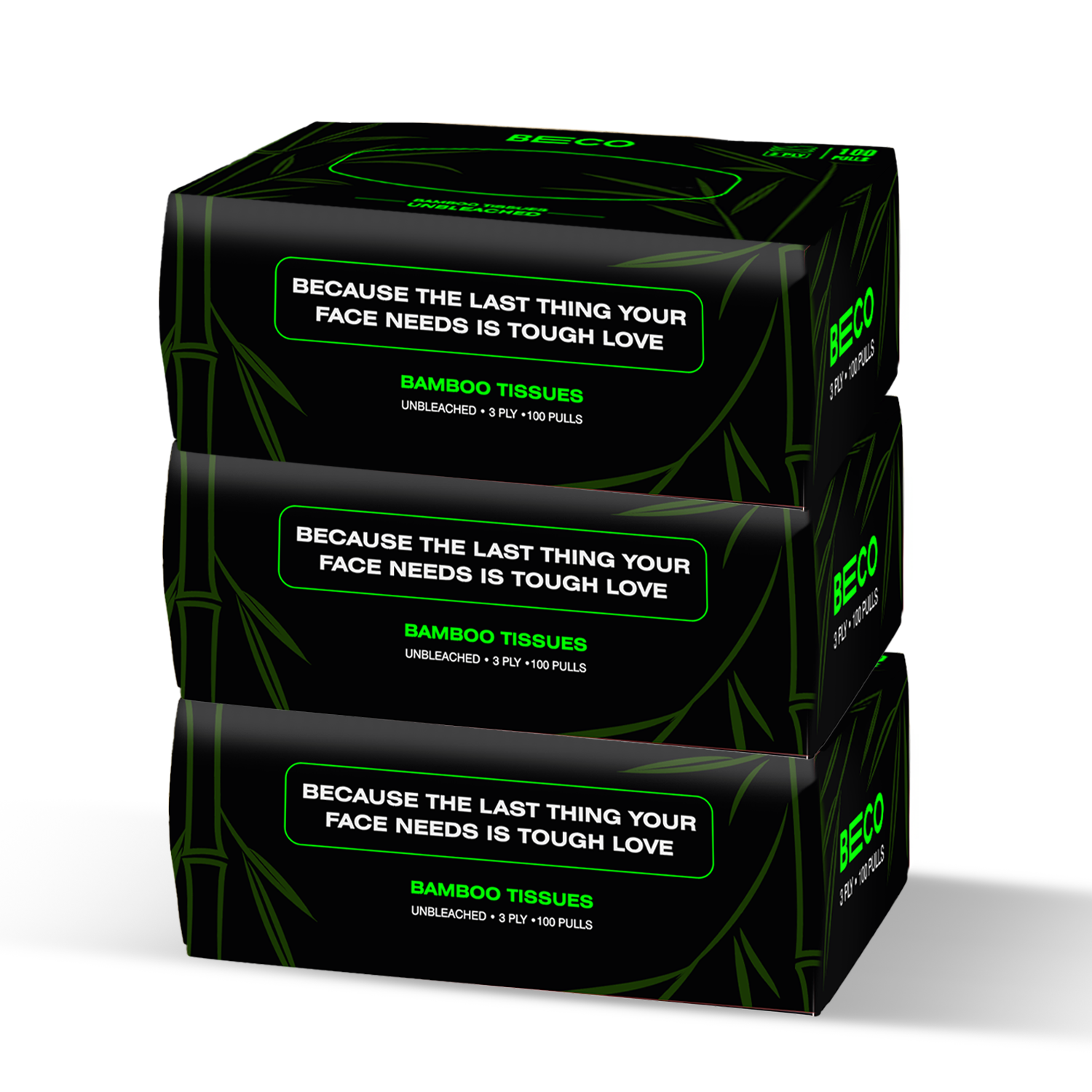 Bamboo Facial Tissue 100 Pulls 3ply_