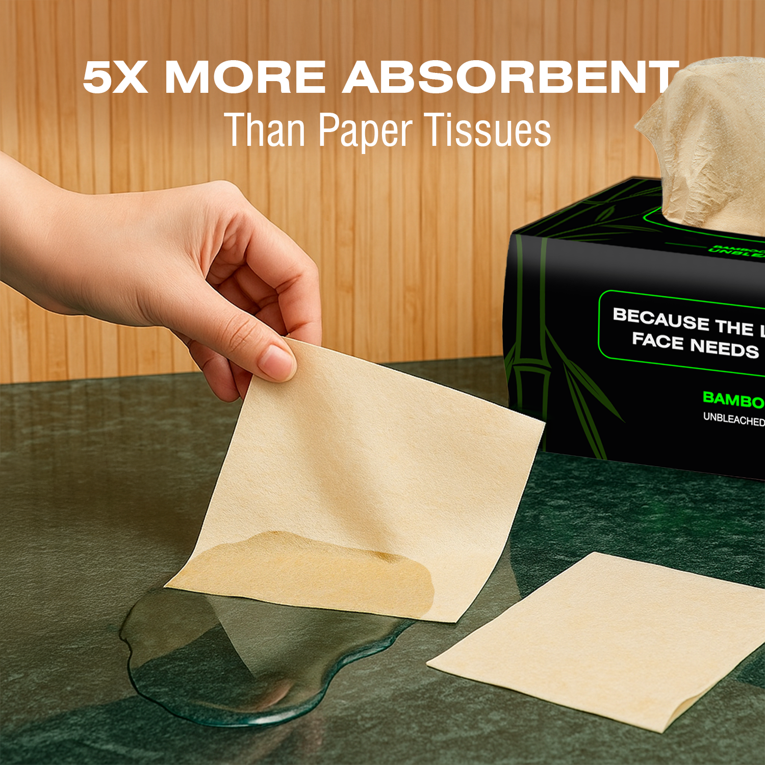 Bamboo Facial Tissue 100 Pulls 3ply