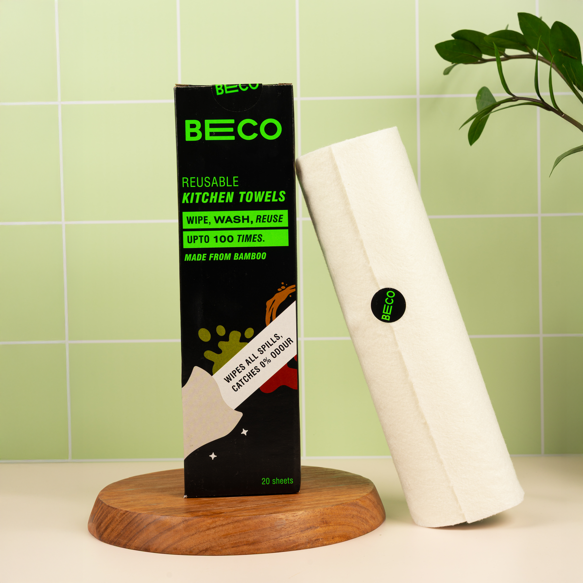 Reusable Bamboo Kitchen Towel - 20 Sheets