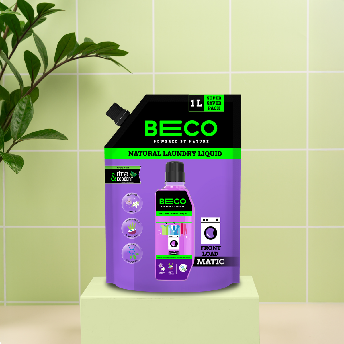 Natural Laundry Cleaner Liquid Refill | Front Load - 1 litre