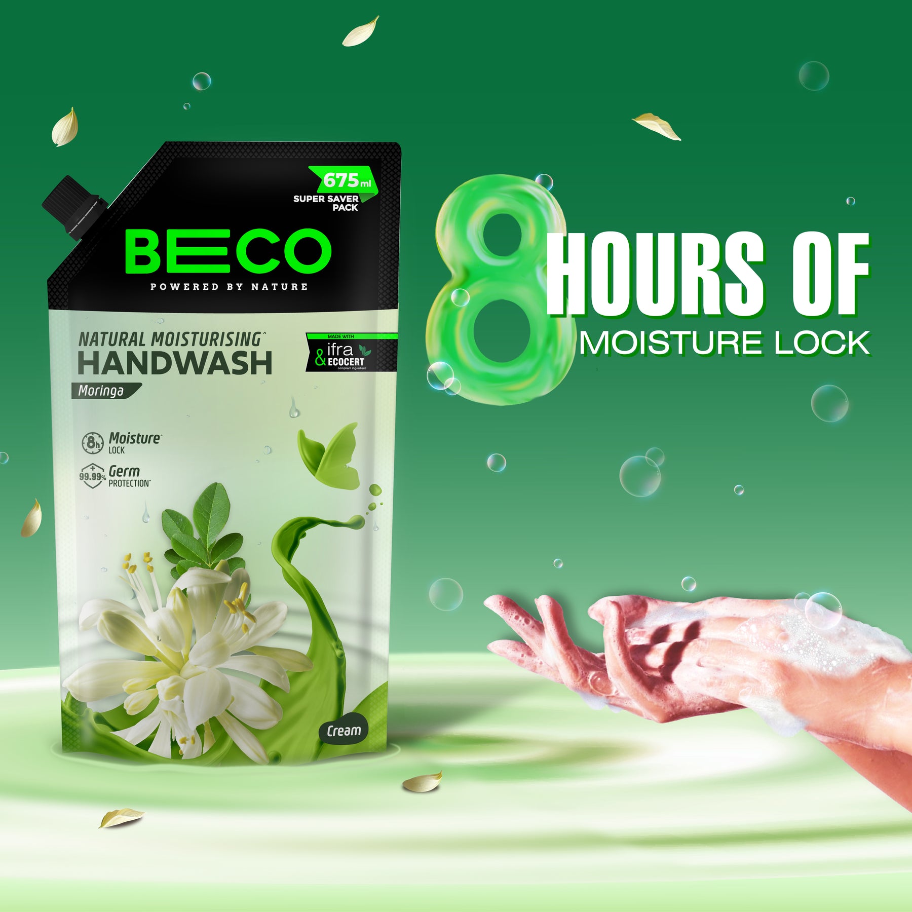 Natural Moisturising Handwash Moringa - 675 ml_EMP