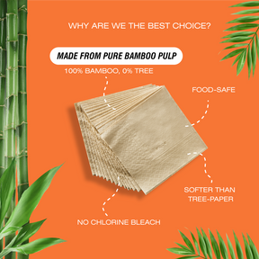 Bamboo Serving Napkins - 100 pulls