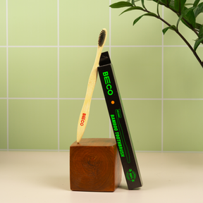 Bamboo Toothbrush with Activated Charcoal Bristles, Single